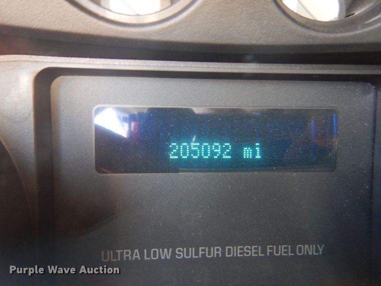 image for item FF9089 2014 Ford F350 Super Duty SuperCab utility bed pickup truck with crane