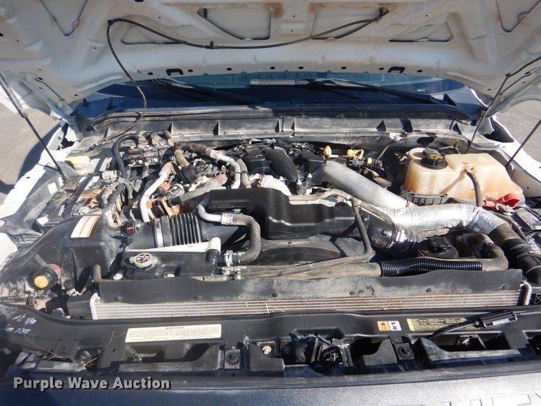 image for item FF9089 2014 Ford F350 Super Duty SuperCab utility bed pickup truck with crane