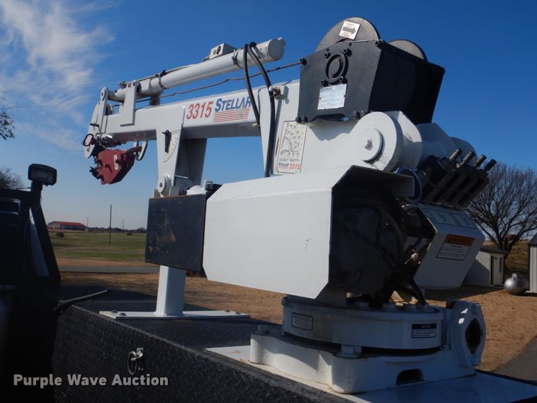 image for item FF9089 2014 Ford F350 Super Duty SuperCab utility bed pickup truck with crane