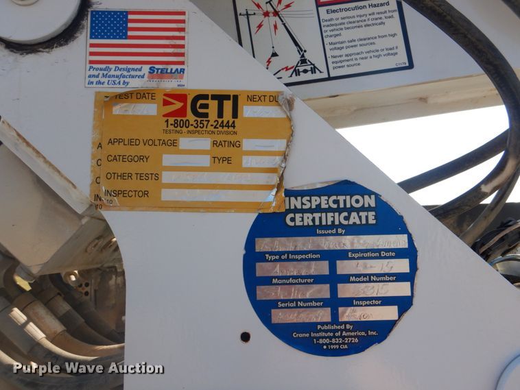 image for item FF9089 2014 Ford F350 Super Duty SuperCab utility bed pickup truck with crane