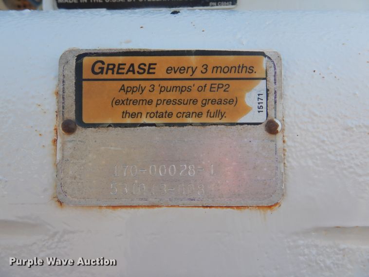 image for item FF9089 2014 Ford F350 Super Duty SuperCab utility bed pickup truck with crane