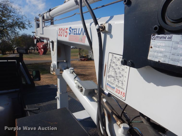 image for item FF9089 2014 Ford F350 Super Duty SuperCab utility bed pickup truck with crane