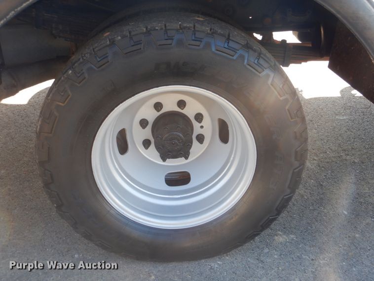 image for item FF9089 2014 Ford F350 Super Duty SuperCab utility bed pickup truck with crane