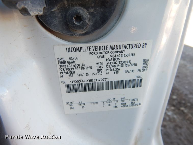 image for item FK9964 2014 Ford F450 Super Duty SuperCab utility truck