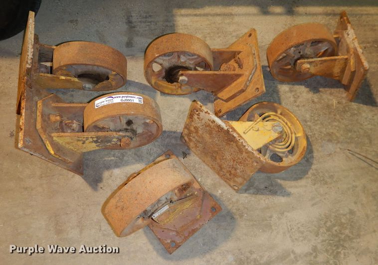 image for item GJ9951 (6) steel caster wheels