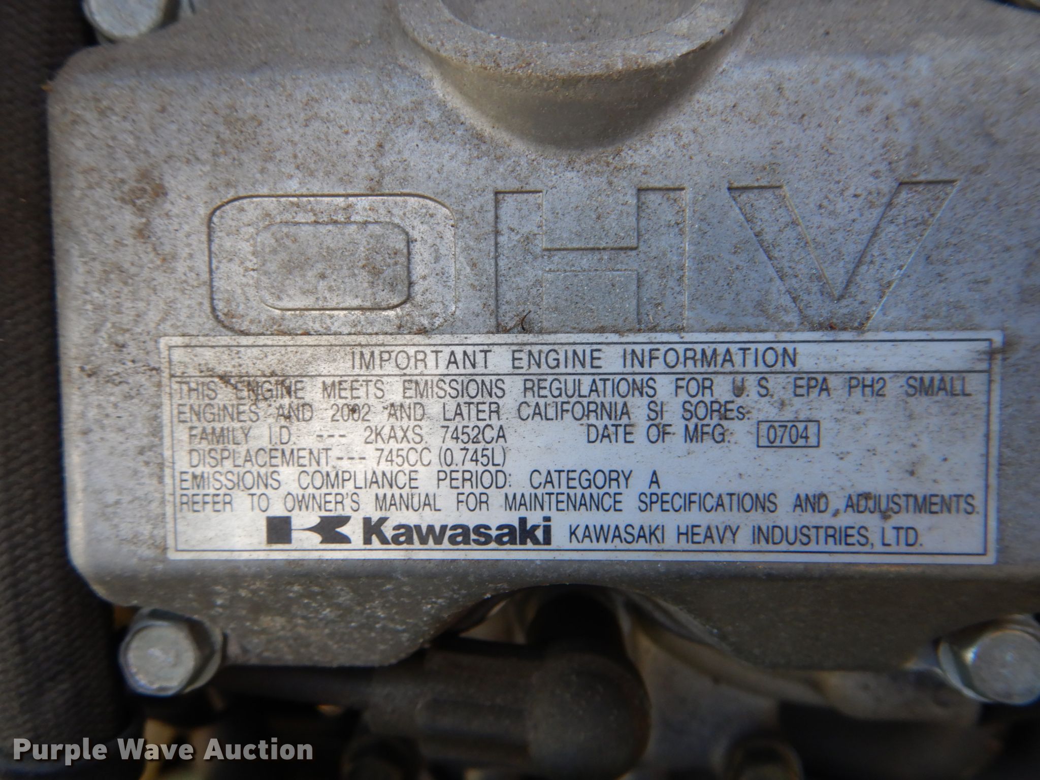 (2) Kawasaki FD750D 745cc gas engines in Tulsa, OK Item FF9010 sold