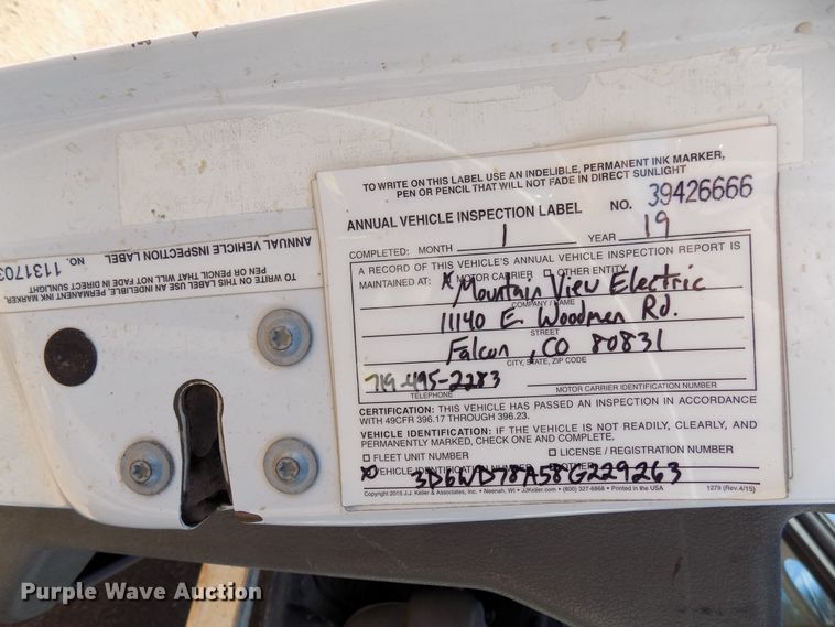 image for item DD6052 2008 Dodge Ram 5500 utility bed truck