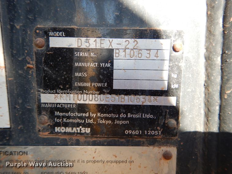 image for item DE4030 2008 Komatsu D51EX-22 dozer