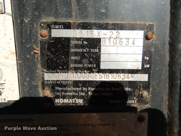 image for item DE4030 2008 Komatsu D51EX-22 dozer