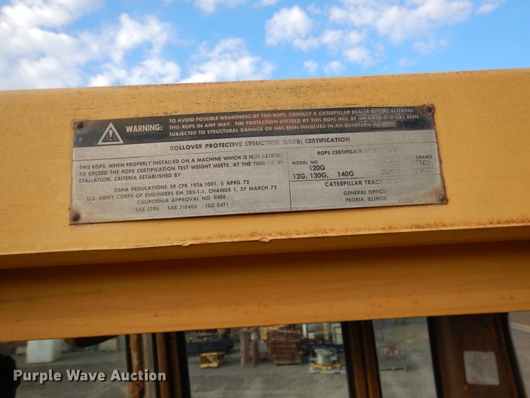 image for item DE4033 1978 Caterpillar 12G motor grader