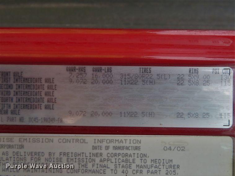 image for item DH1685 2003 Sterling LT9500 dump truck