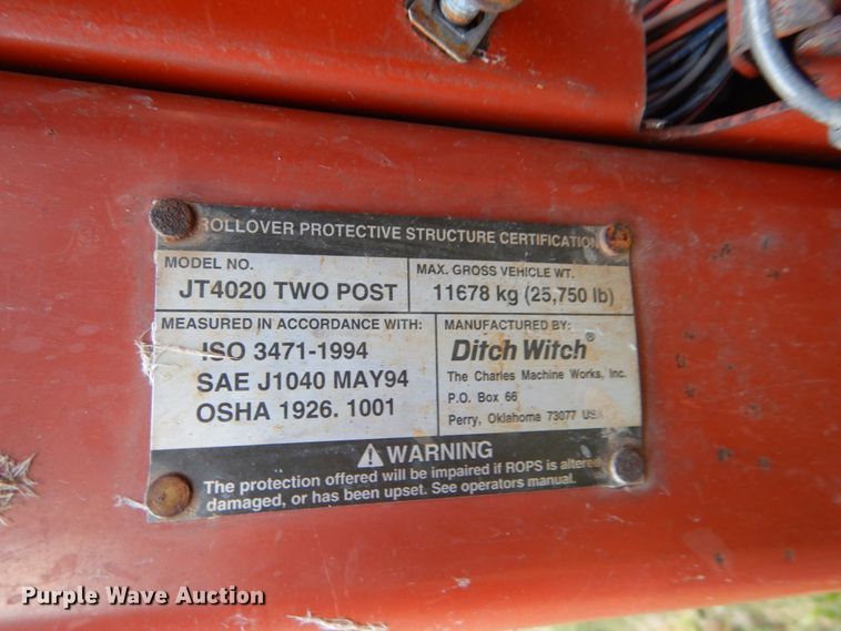 image for item DH2230 1999 Ditch Witch JT4020 directional boring unit