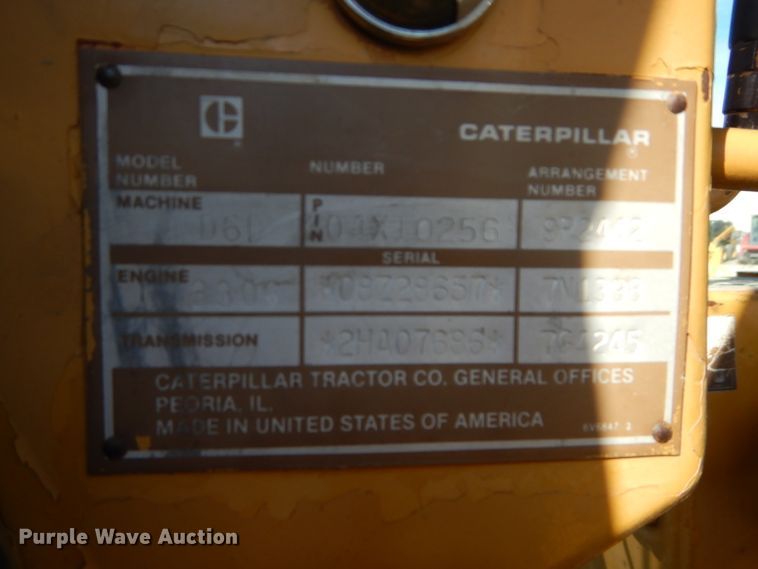 image for item DH2683 1985 Caterpillar D6D dozer
