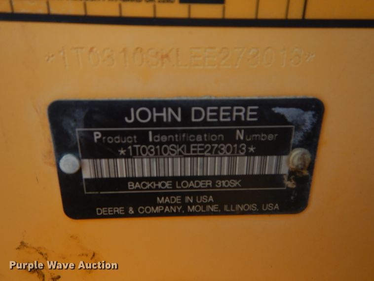 image for item DH2684 2015 John Deere 310SK backhoe
