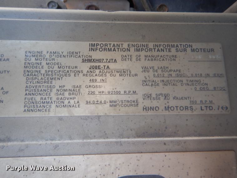 image for item DH6174 2006 Hino 268 flatbed truck