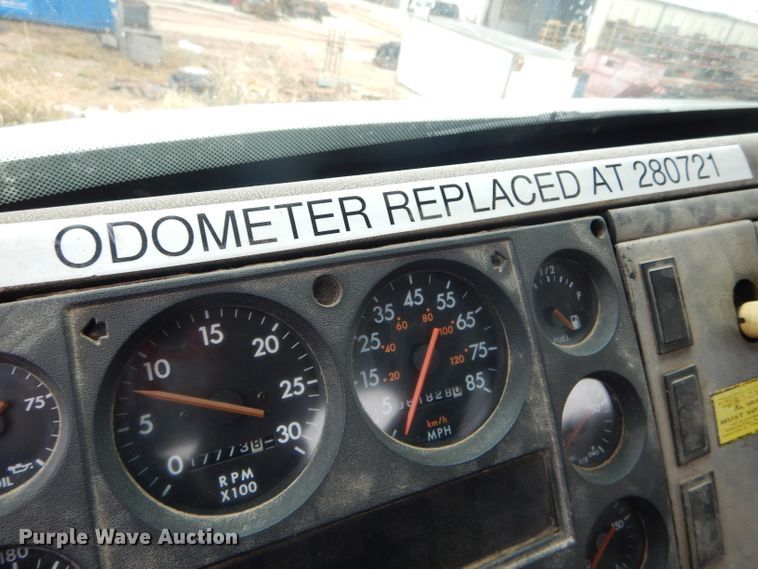 image for item DH6756 2000 Freightliner FL70 utility bed truck with crane