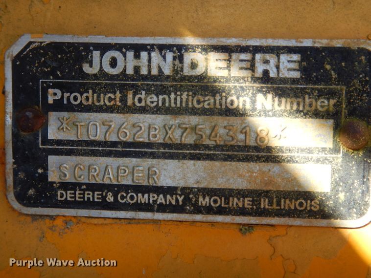 image for item DH6795 1989 John Deere 762B elevating scraper