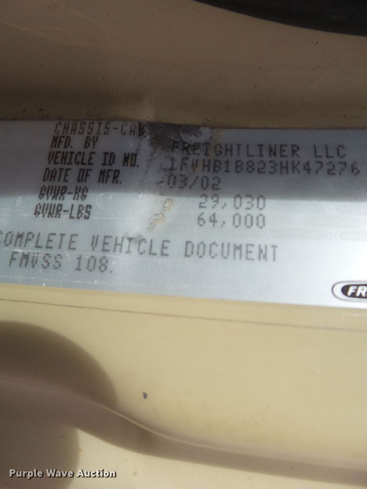 image for item DH7765 2003 Freightliner FL106 roll-off container truck