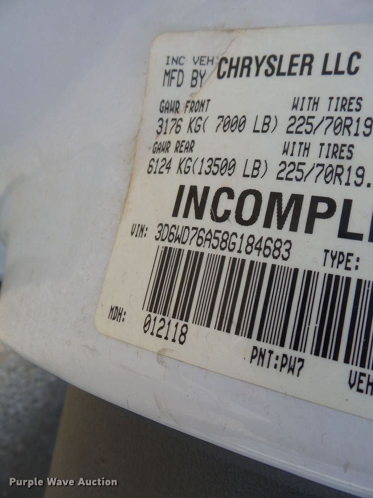 image for item DH7781 2008 Dodge Ram 5500 bucket truck