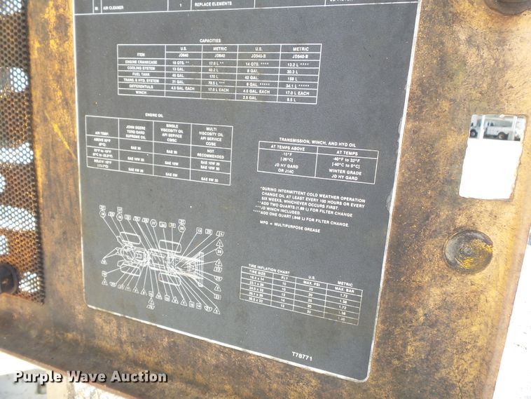 image for item DH7782 1997 John Deere 540B skidder with aerial bucket lift