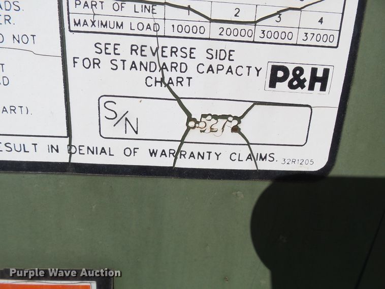 image for item DH7785 1989 P & H HSHMC-25 crane