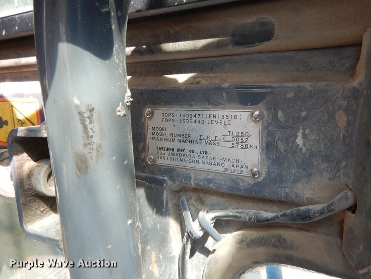 image for item DY9859 2011 Takeuchi TL250 skid steer