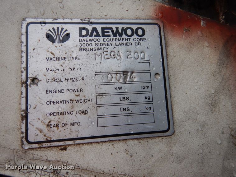 image for item EC9115 1994 Daewoo Mega 200 wheel loader
