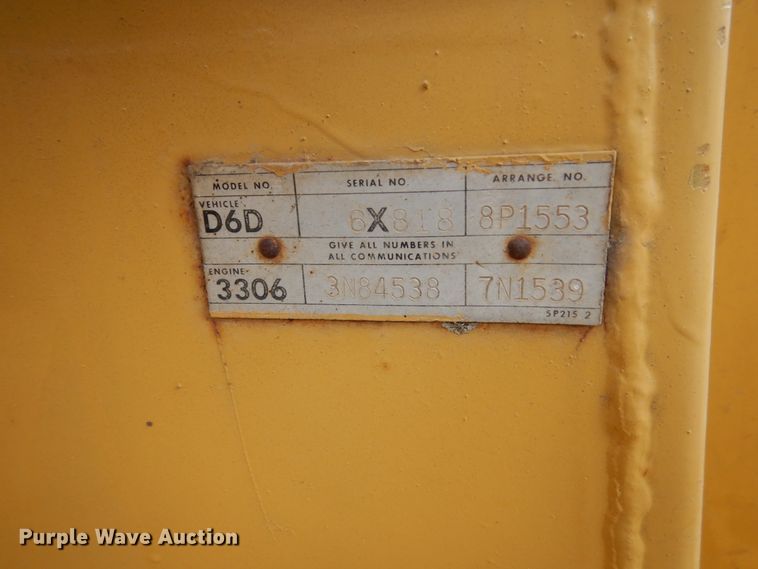 image for item EC9116 1979 Caterpillar D6D dozer