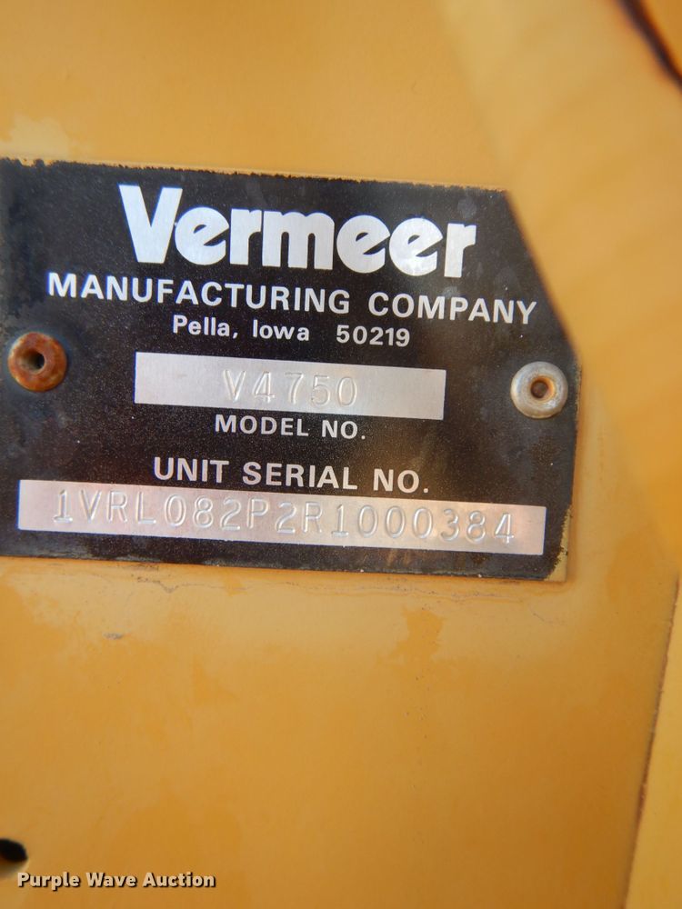 image for item FF9073 1994 Vermeer V4750 trencher