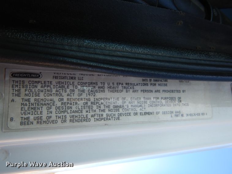 image for item FK9967 2004 Freightliner FL70 utility bed truck with crane