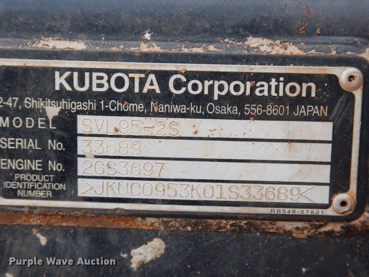 image for item FF9137 2017 Kubota SVL95-2S skid steer