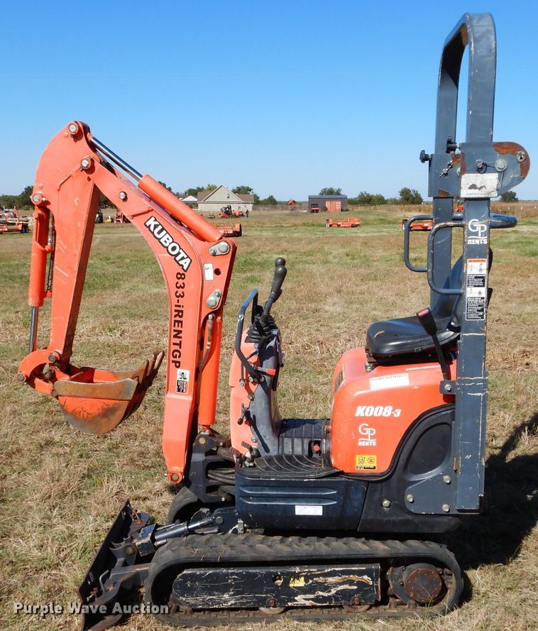 image for item GC9618 2014 Kubota K008-3 mini excavator