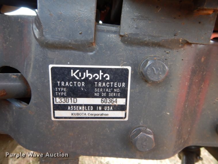 image for item GC9640 2017 Kubota L3301D MFWD tractor
