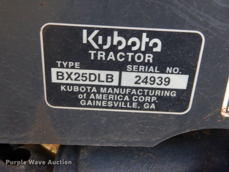 image for item GC9650 2015 Kubota BX25D backhoe