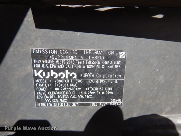 image for item GC9655 2017 Kubota M5-111D MFWD tractor