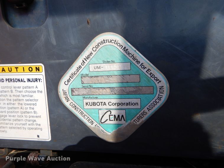 image for item GC9660 2014 Kubota KX71-3S mini excavator