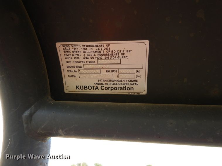 image for item GC9660 2014 Kubota KX71-3S mini excavator