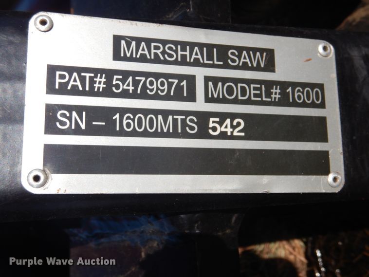 image for item GC9661 Marshall 1600 skid steer tree saw