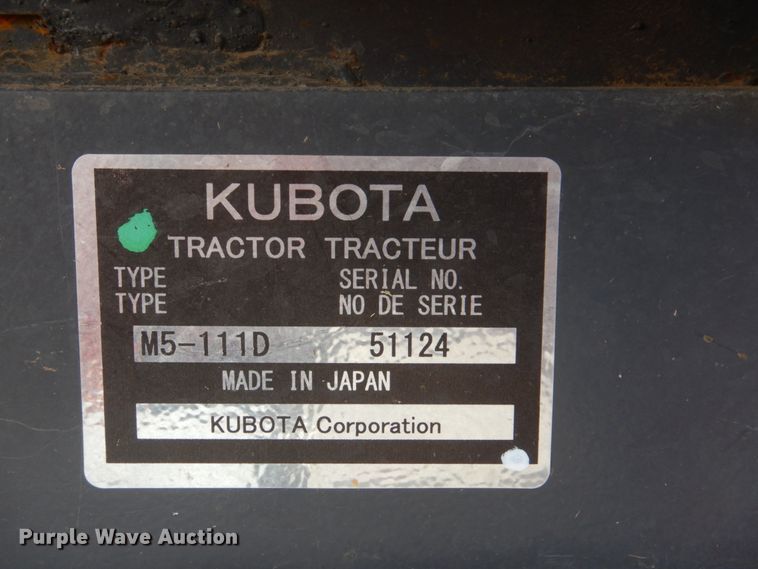 image for item GC9665 Kubota M5-111D MFWD tractor