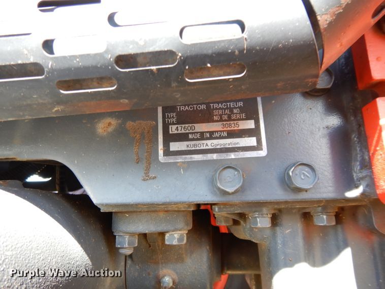 image for item GC9666 2017 Kubota L4760D MFWD tractor