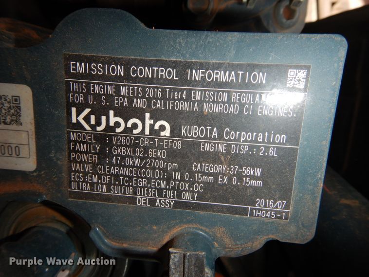 image for item GC9673 2016 Kubota SSV65 skid steer