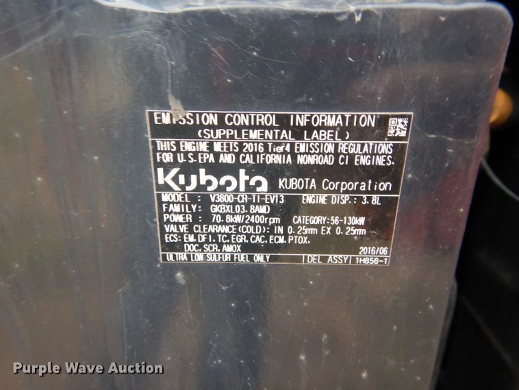 image for item GC9688 2017 Kubota SVL95-2S skid steer