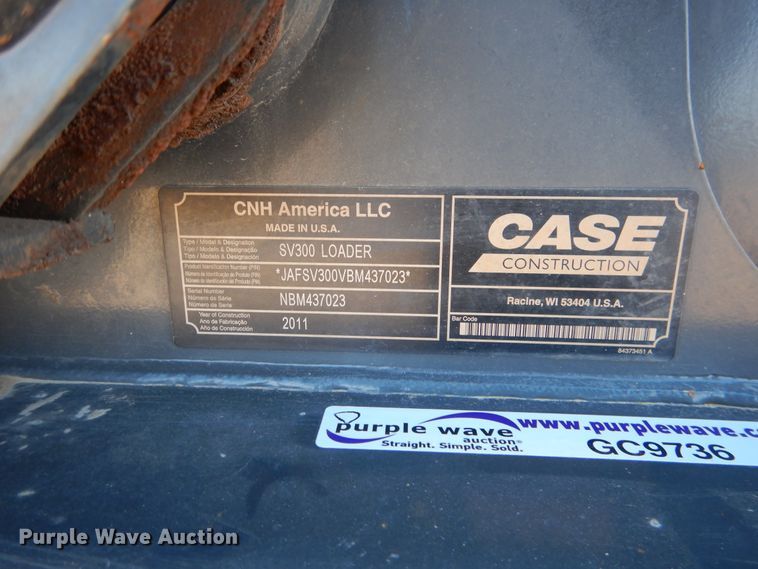 image for item GC9736 2011 Case SV300 skid steer