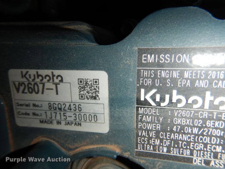 image for item GC9737 2016 Kubota SSV65 skid steer