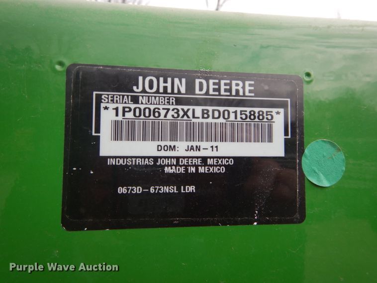 image for item DH2732 John Deere 673 loader
