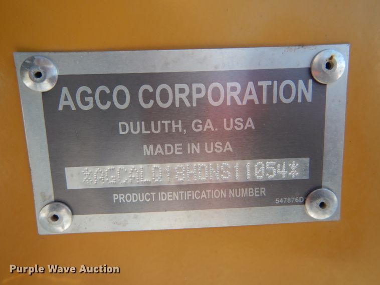 image for item DH6759 AGCO sprayer bed
