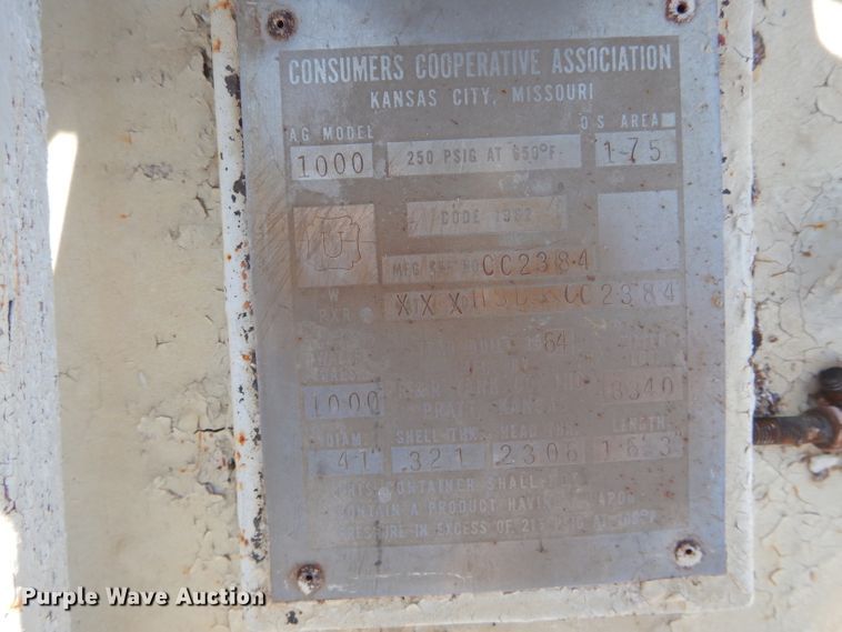 image for item DH6767 Anhydrous ammonia tank