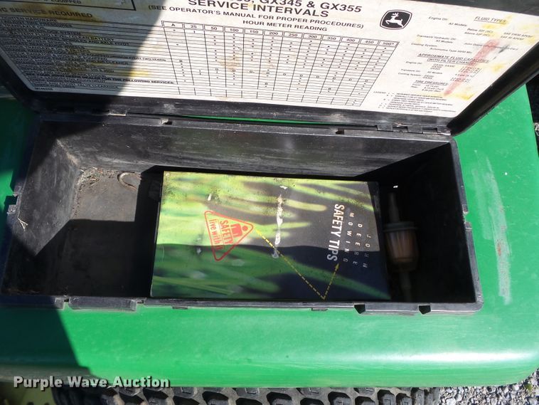 image for item DH7788 2003 John Deere GX345 lawn mower