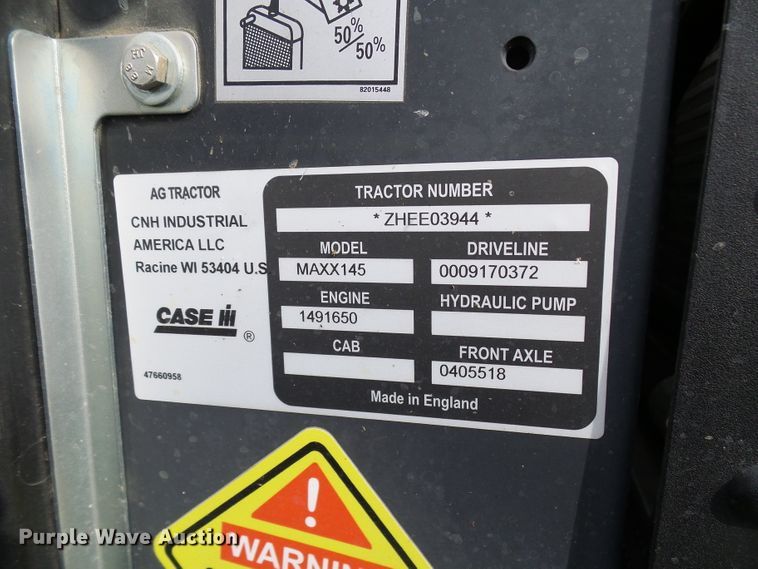 image for item DI0716 2018 Case IH Maxxum 145 tractor