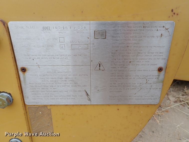 image for item FK9512 2016 Turbo Saw RS3000HD skid steer tree saw